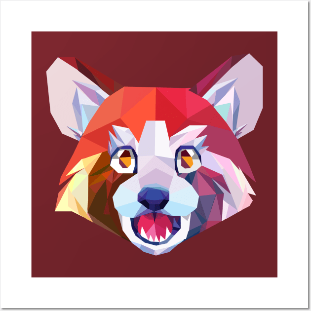 Low-Poly Redpanda Wall Art by Baja Gryphon